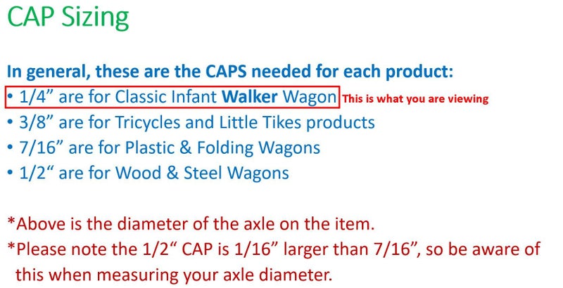 Quadrapoint Hub Cap Cover Replacement Compatible with Popular Red Wagon Brand for Classic Infant/Baby Walker Wagon and Other Walkers - fits 1/4 Inch Axle Diameter, Red 4-pk - Image 2